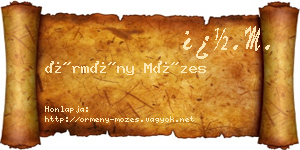 Örmény Mózes névjegykártya